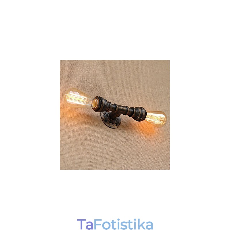 Nostalgia Simple Water Pipe Διακοσμητικό Μικρό Επιτοίχιο Φωτιστικό τοίχου