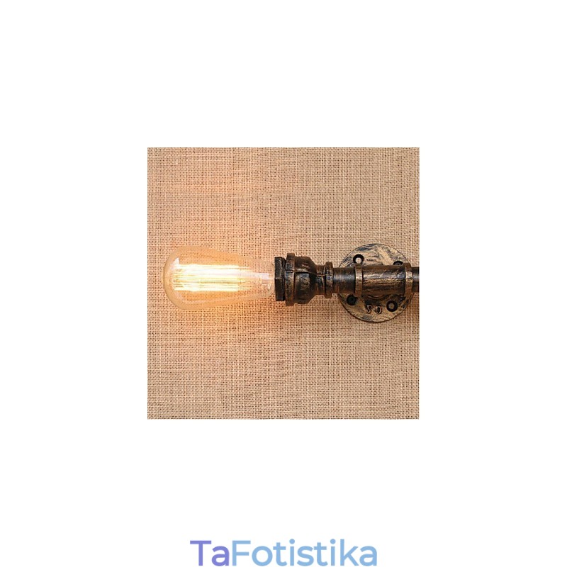 Nostalgia Simple Water Pipe Διακοσμητικό Μικρό Επιτοίχιο Φωτιστικό τοίχου