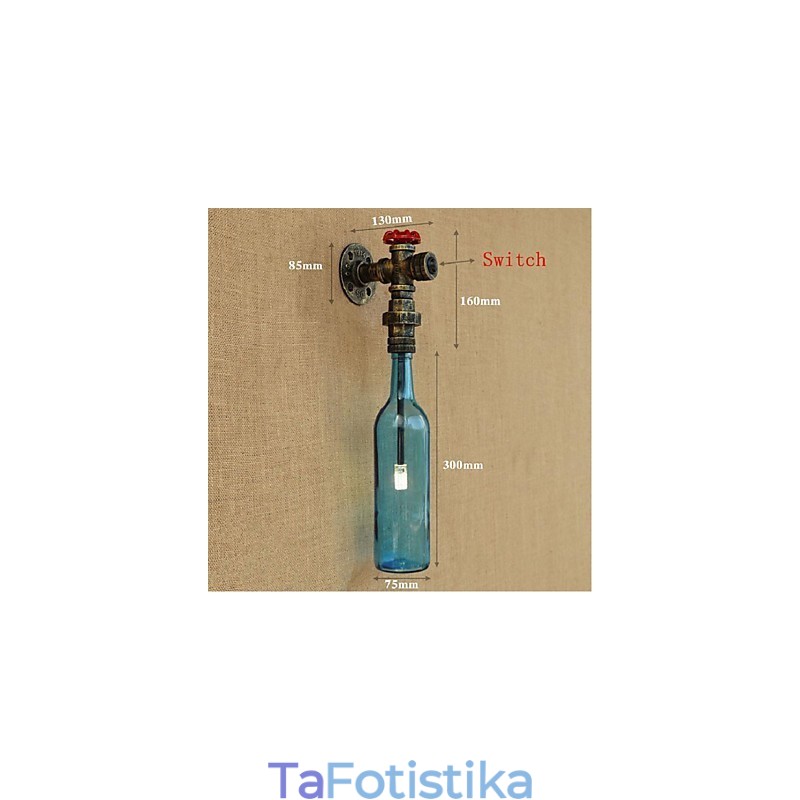 Διακόπτης τοίχου με Φωτιστικό τοίχου μπουκαλιού σωλήνα νερού