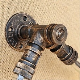 Retro American Village Creative Industry Wind Designer Επιτοίχιο Φωτιστικό Μπουκαλιού Νερού Ανοιχτό μπλε Διαφανές