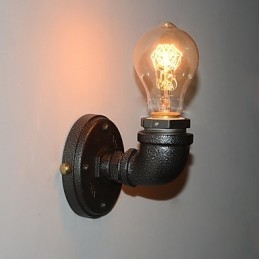 Απλό Retro Industrial Iron Pipe Διακοσμητικό επιτοίχιο φωτιστικό τοίχου