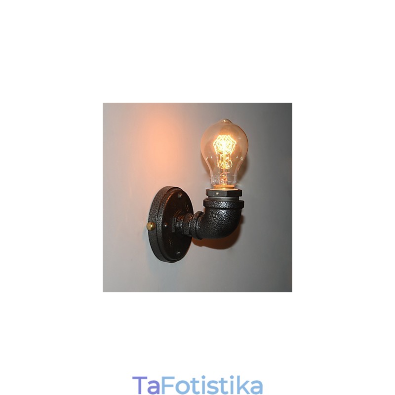 Απλό Retro Industrial Iron Pipe Διακοσμητικό επιτοίχιο φωτιστικό τοίχου