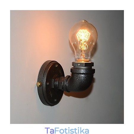 Απλό Retro Industrial Iron Pipe Διακοσμητικό επιτοίχιο φωτιστικό τοίχου Απλό Retro Industrial Iron Pipe Διακοσμητικό επιτοίχιο φωτιστικό τοίχου