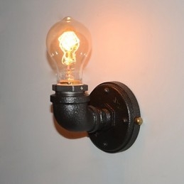 Απλό Retro Industrial Iron Pipe Διακοσμητικό επιτοίχιο φωτιστικό τοίχου