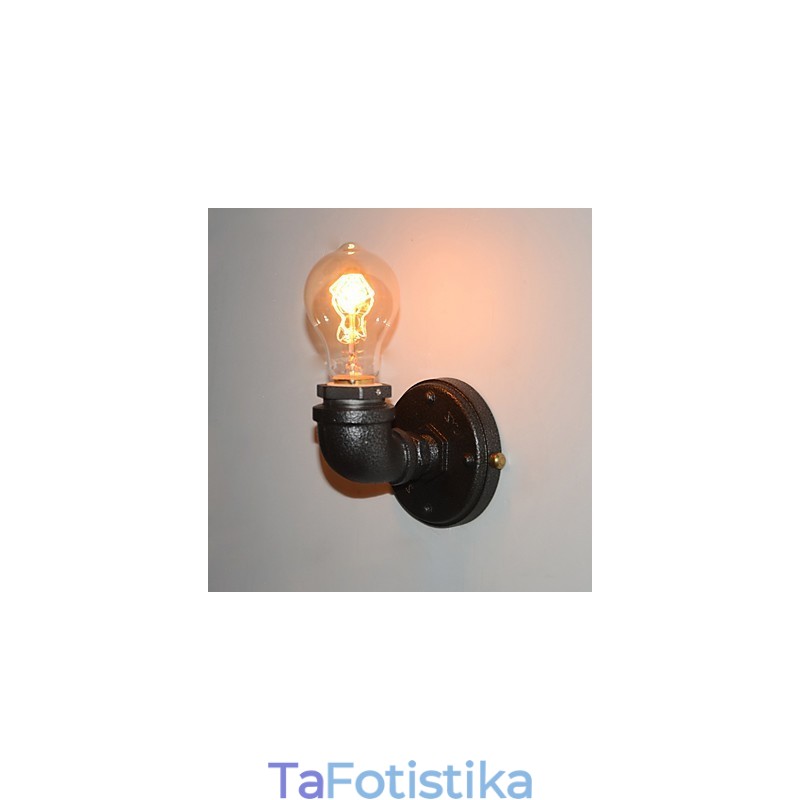 Απλό Retro Industrial Iron Pipe Διακοσμητικό επιτοίχιο φωτιστικό τοίχου