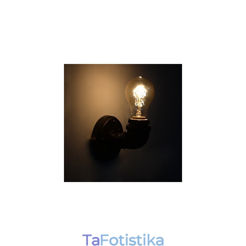 Απλό Retro Industrial Iron Pipe Διακοσμητικό επιτοίχιο φωτιστικό τοίχου