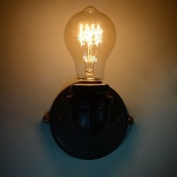 Απλό Retro Industrial Iron Pipe Διακοσμητικό επιτοίχιο φωτιστικό τοίχου