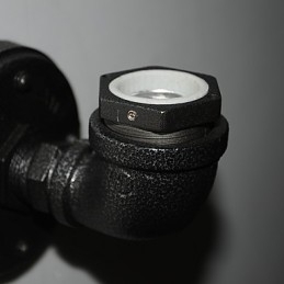 Απλό Retro Industrial Iron Pipe Διακοσμητικό επιτοίχιο φωτιστικό τοίχου