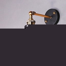 Industrial Edison Simplicity Γυάλινη Απλίκα Τοίχου Μεταλλικό Καπάκι Βάσης Τραπεζαρίας Δωμάτιο γραφείου Φωτιστικό τοίχου στο διάδρομο