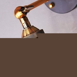 Industrial Edison Simplicity Γυάλινη Απλίκα Τοίχου Μεταλλικό Καπάκι Βάσης Τραπεζαρίας Δωμάτιο γραφείου Φωτιστικό τοίχου στο διάδρομο