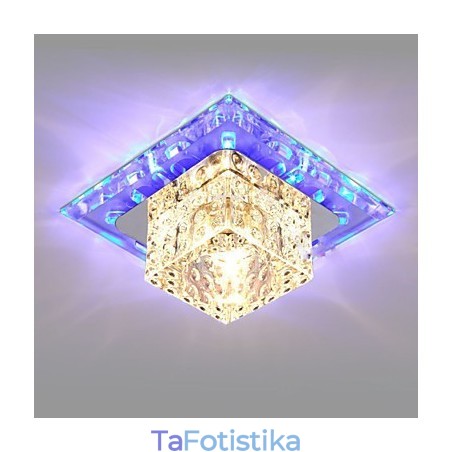 Μίνι κρυστάλλινο φωτιστικό οροφής Spotlight 3W Creative Lamp Tube Light Πολύχρωμο τετράγωνο φως θόλου Μίνι κρυστάλλινο φωτιστικό οροφής Spotlight 3W Creative Lamp Tube Light Πολύχρωμο τετράγωνο φως θόλου