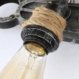 Vintage Industrial Wall Lights Wood Boat Anchor Shape Creative Restaurant Cafe Bar Διακοσμητικός φωτισμός