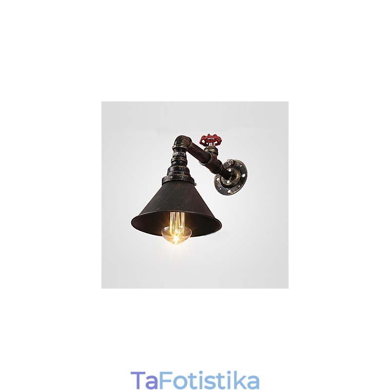 Water Pipe Wall Lights Retro Industrial Style Creative Country Metal Restaurant Cafe Bar Bar Επιτραπέζιες Απλίκες