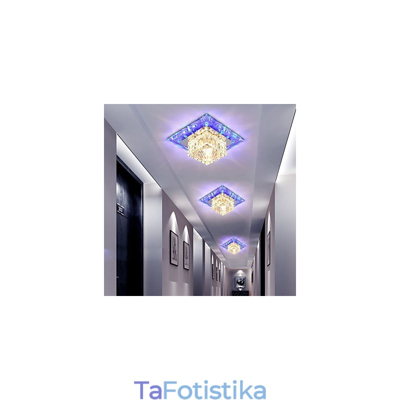 Μίνι κρυστάλλινο φωτιστικό οροφής Spotlight 3W Creative Lamp Tube Light Πολύχρωμο τετράγωνο φως θόλου
