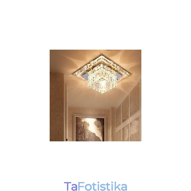 Μίνι κρυστάλλινο φωτιστικό οροφής Spotlight 3W Creative Lamp Tube Light Πολύχρωμο τετράγωνο φως θόλου