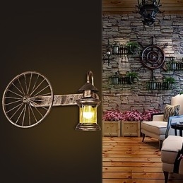 Ρουστίκ Lodge Painting Χαρακτηριστικό για Mini Style Uplight Απλίκες τοίχου Φωτιστικό τοίχου