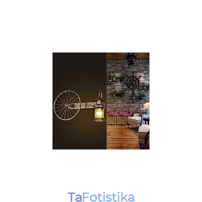 Ρουστίκ Lodge Painting Χαρακτηριστικό για Mini Style Uplight Απλίκες τοίχου Φωτιστικό τοίχου