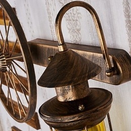 Ρουστίκ Lodge Painting Χαρακτηριστικό για Mini Style Uplight Απλίκες τοίχου Φωτιστικό τοίχου