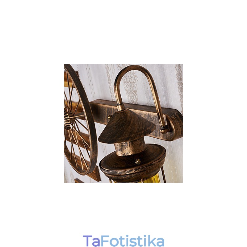Ρουστίκ Lodge Painting Χαρακτηριστικό για Mini Style Uplight Απλίκες τοίχου Φωτιστικό τοίχου