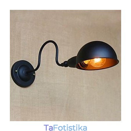 Μελέτη κρεβατοκάμαρας ρετρό μαύρου υψηλού επιπέδου προσωπικότητας που περιστρέφεται γύρω από διακοσμητικό διάδρομο τοίχου