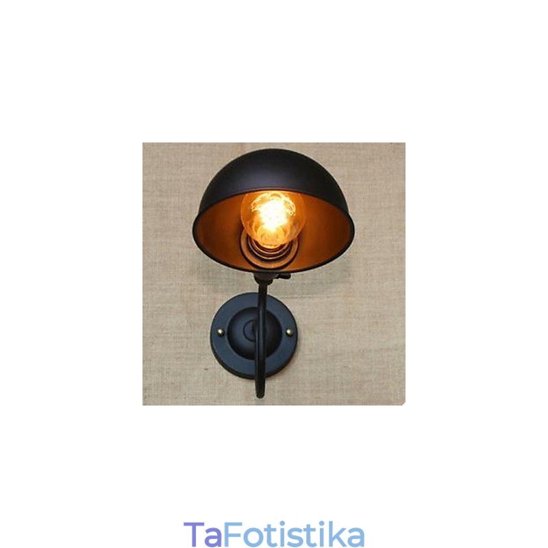 Μελέτη κρεβατοκάμαρας ρετρό μαύρου υψηλού επιπέδου προσωπικότητας που περιστρέφεται γύρω από διακοσμητικό διάδρομο τοίχου