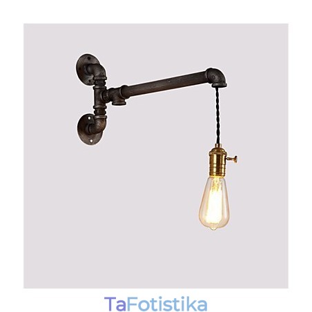 Vintage Industrial Pipe Φωτιστικά τοίχου με διακόπτη Creative Lights Εστιατόριο Cafe Bar Διακοσμητικός φωτισμός με 1 ανοιχτόχρωμο φινίρισμα Vintage Industrial Pipe Φωτιστικά τοίχου με διακόπτη Creative Lights Εστιατόριο Cafe Bar Διακοσμητικός φωτισμός με 1 ανοιχτόχρωμο φινίρισμα