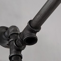 Vintage Industrial Pipe Φωτιστικά τοίχου με διακόπτη Creative Lights Εστιατόριο Cafe Bar Διακοσμητικός φωτισμός με 1 ανοιχτόχρωμο φινίρισμα