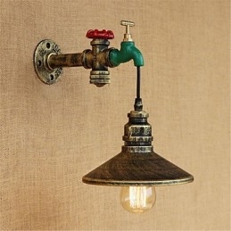 Country Novelty Retro Painting χαρακτηριστικό για Mini Style Ambient Light Απλίκες τοίχου Φωτιστικό τοίχου
