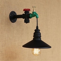 Country Novelty Retro Painting χαρακτηριστικό για Mini Style Ambient Light Απλίκες τοίχου Φωτιστικό τοίχου