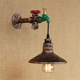 Country Novelty Retro Painting χαρακτηριστικό για Mini Style Ambient Light Απλίκες τοίχου Φωτιστικό τοίχου