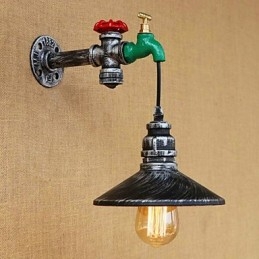 Country Novelty Retro Painting χαρακτηριστικό για Mini Style Ambient Light Απλίκες τοίχου Φωτιστικό τοίχου