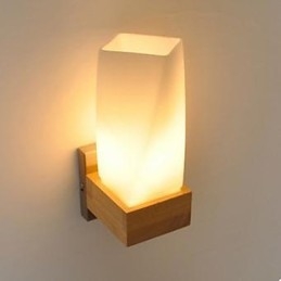 Simplicity Nordic Wood Art Σαλόνι Διάδρομος Μπαλκόνι Γυάλινο Μασίφ Ξύλο Φωτιστικό τοίχου κρεβατοκάμαρας Η κεφαλή ενός κρεβατιού