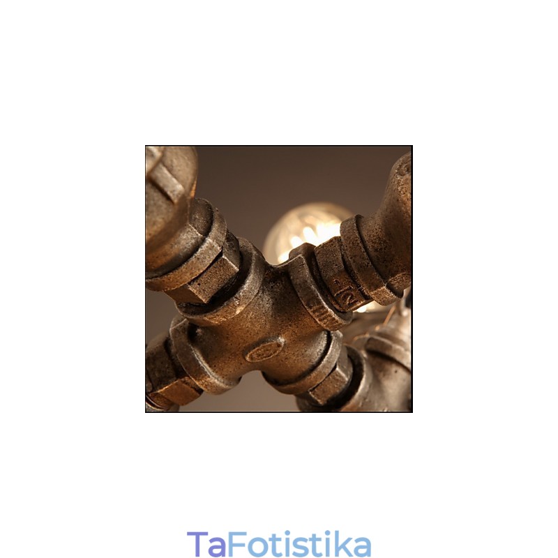 Κρεμαστό πολυέλαιος American Industrial Water Pipe ρετρό στυλ Wind 7 Light