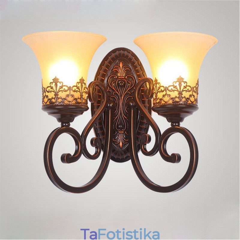 Rustic Lodge Σαλόνι Τραπεζαρία Κρεβατοκάμαρα Μεταλλικές Εσωτερικές Απλίκες Τοίχου