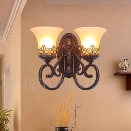 Rustic Lodge Σαλόνι Τραπεζαρία Κρεβατοκάμαρα Μεταλλικές Εσωτερικές Απλίκες Τοίχου