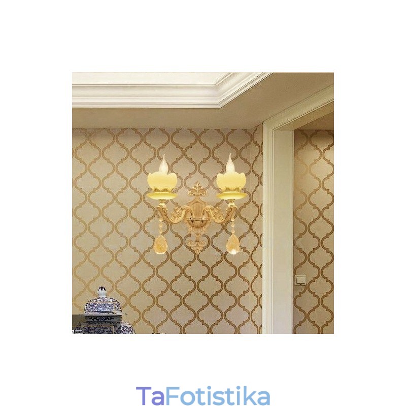 2 ελαφρύ παραδοσιακό κλασικό σαλόνι Τραπεζαρία Κρεβατοκάμαρα Μεταλλικές εσωτερικές απλίκες τοίχου