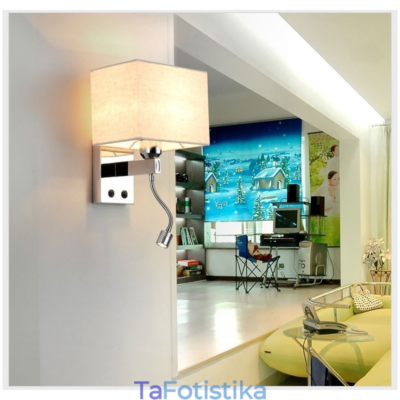 The Modern Hotel Room Reading Creative Fabric Corridor Μπαλκόνι Φωτιστικό κομοδίνου Φωτιστικό τοίχου