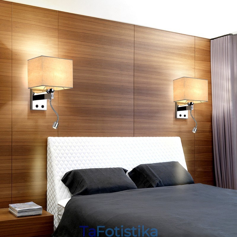 The Modern Hotel Room Reading Creative Fabric Corridor Μπαλκόνι Φωτιστικό κομοδίνου Φωτιστικό τοίχου