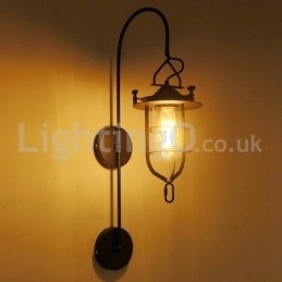 Ρετρό επιτοίχιο φωτιστικό αποβάθρας Black Wharf Wall Lights Dock Sconce Εστιατόριο Σαλόνι Cafe Bar Κατάστημα ρούχων