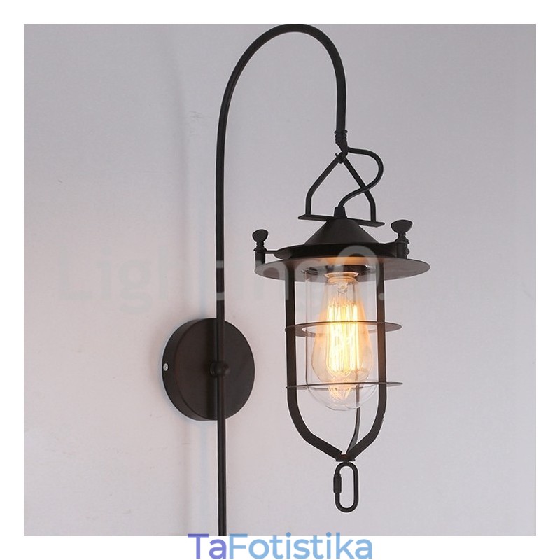Ρετρό επιτοίχιο φωτιστικό αποβάθρας Black Wharf Wall Lights Dock Sconce Εστιατόριο Σαλόνι Cafe Bar Κατάστημα ρούχων