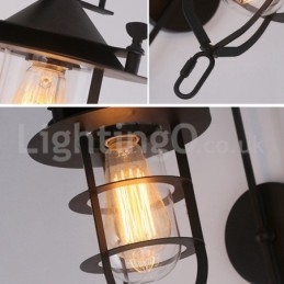 Ρετρό επιτοίχιο φωτιστικό αποβάθρας Black Wharf Wall Lights Dock Sconce Εστιατόριο Σαλόνι Cafe Bar Κατάστημα ρούχων
