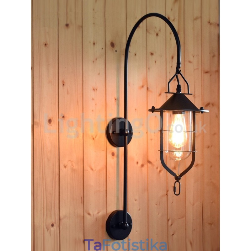 Ρετρό επιτοίχιο φωτιστικό αποβάθρας Black Wharf Wall Lights Dock Sconce Εστιατόριο Σαλόνι Cafe Bar Κατάστημα ρούχων