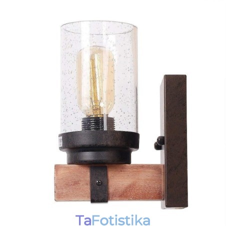 1 ελαφρύ vintage ξύλινο φωτιστικό τοίχου σε βιομηχανικό στυλ για Wind Bar Loft Coffee Restaurant