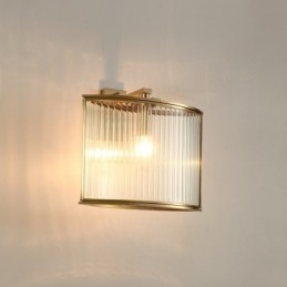 Pure Brass Luxurious Rustic Retro Vintage 1 Light τοίχου με γυάλινη απόχρωση
