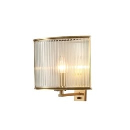 Pure Brass Luxurious Rustic Retro Vintage 1 Light τοίχου με γυάλινη απόχρωση