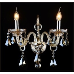 2 Light Matching Cognac Χρώμα K9 Κρυστάλλινο Κερί Retro Glass Wall Light