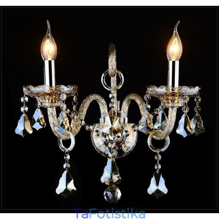 2 Light Matching Cognac Χρώμα K9 Κρυστάλλινο Κερί Retro Glass Wall Light 2 Light Matching Cognac Χρώμα K9 Κρυστάλλινο Κερί Retro Glass Wall Light