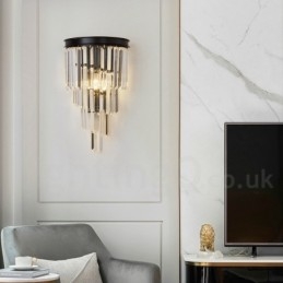 Μοντέρνο Luxury Κ9 Κρυστάλλινο Φωτιστικό Τοίχου με Κρυστάλλινη Απόχρωση