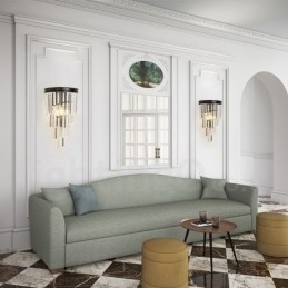 Μοντέρνο Luxury Κ9 Κρυστάλλινο Φωτιστικό Τοίχου με Κρυστάλλινη Απόχρωση