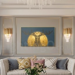 Μοντέρνο Luxury Κ9 Κρυστάλλινο Φωτιστικό Τοίχου με Κρυστάλλινη Απόχρωση